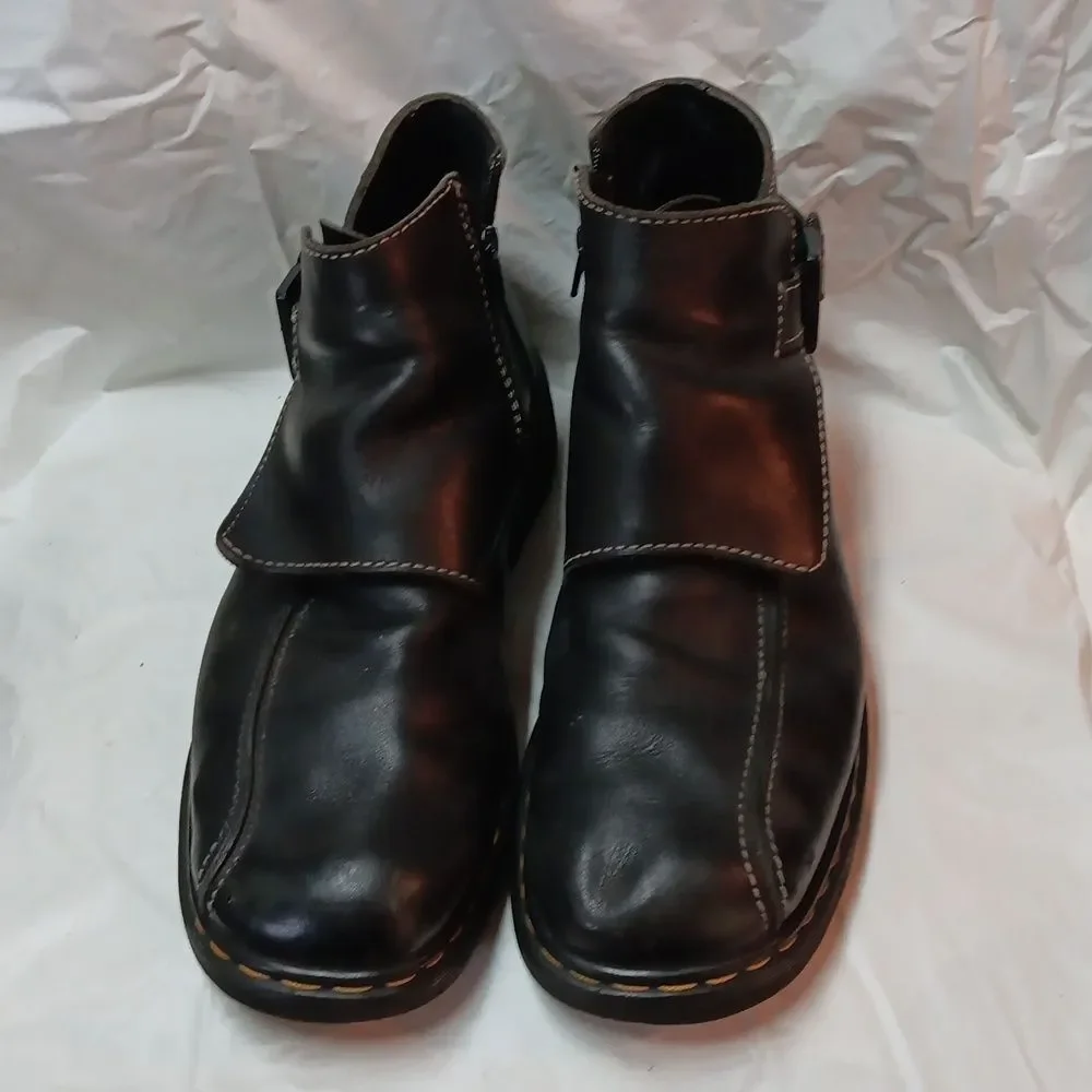 Dr. Martens Black Leather Buckle Boots Men's 12 Preowned